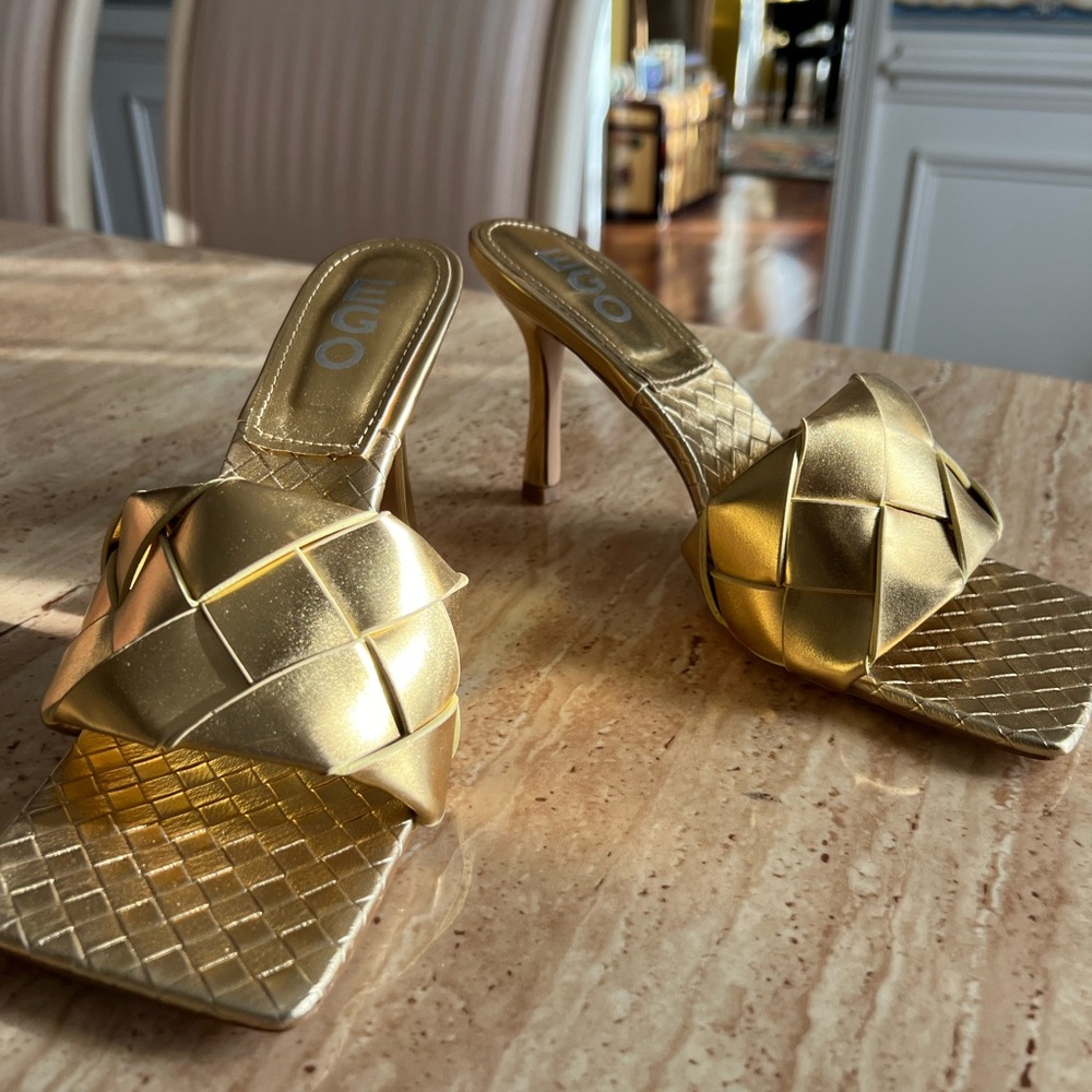 Metallic Gold Heels